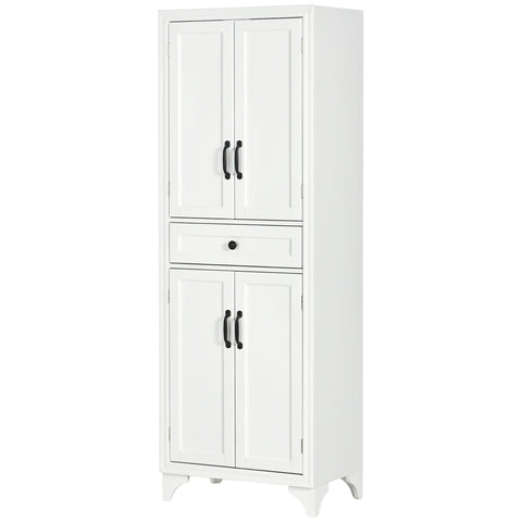 Rootz Tall Cabinet Kitchen Furniture - Storage Cupboard - Modern Kitchen Unit - Height Adjustable Shelf - 60L x 38D x 170H cm