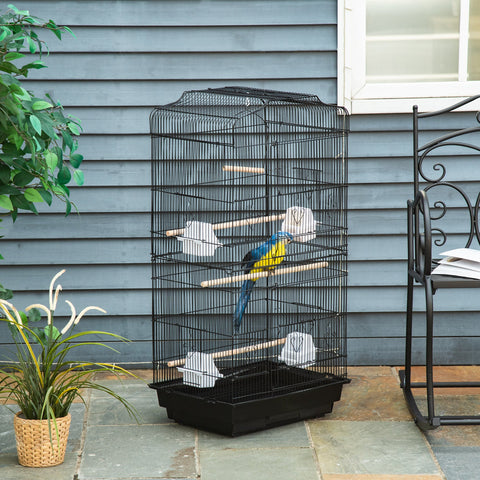 Rootz Bird Cage Aviary - Bird Shelter - Canopy Sanctuary - Removable Droppings Board - 46.5 x 35.5 x 92 cm
