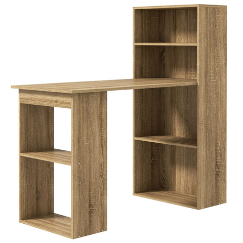 Rootz Computer Desk with Shelf - Office Desk - Corner Desk - Multi Storage - 120cm x 55cm x 120cm