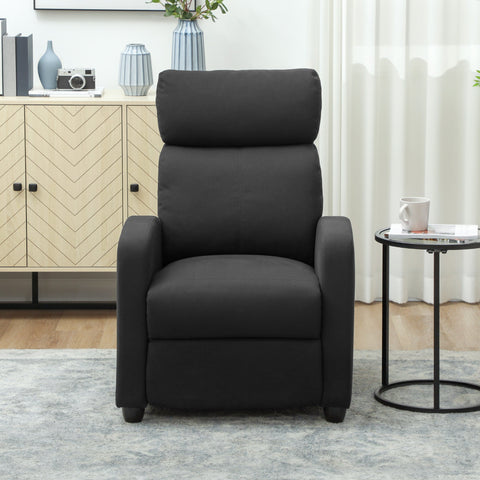 Rootz Adjustable Relaxation Armchair - Recliner - Lounge Chair - Extendable Footrest - 69cm x 88cm x 101cm - Black
