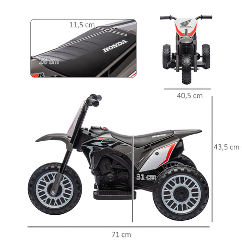 Rootz Elektro-Kinder-Crossbike Honda CRF450RL - Electric 3-Wheel Bike - Kids Ride-On Bike - Safe Motorcycling - 71cm x 40.5cm x 43.5cm