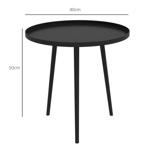 Rootz Outdoor Side Table - Coffee Table - End Table - Versatile Usage - Modern Design - Protective Edge - Ф40 x 50H cm - Steel