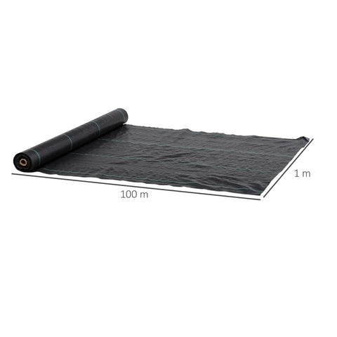 Rootz Weed Barrier Mat - Weed Control Fabric - Garden Fleece - Tear-Resistant - Boosts Growth - 100m x 1m