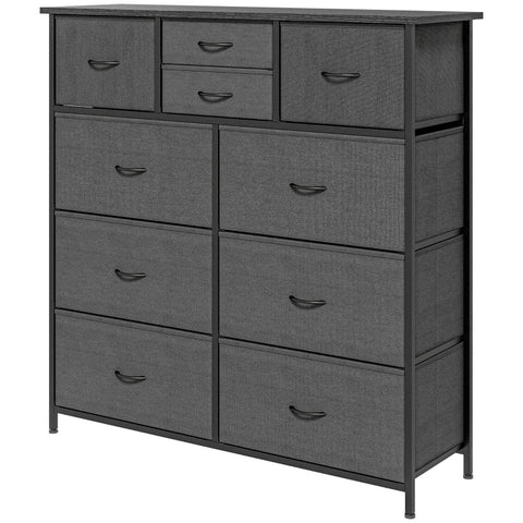 Rootz Fabric Drawers Chest of Drawers - Storage Cabinet - Fleece Drawers - Sturdy Steel Frame - 100cm x 30cm x 100cm