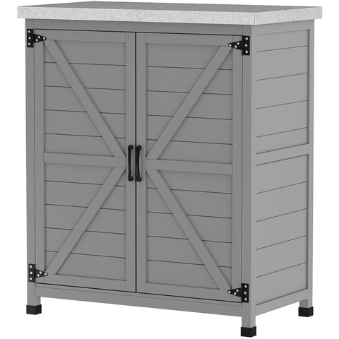 Rootz Garden Cabinet - Tool Cabinet - Outdoor Storage Cabinet - Water & Wear Resistant - 79cm x 43cm x 92cm