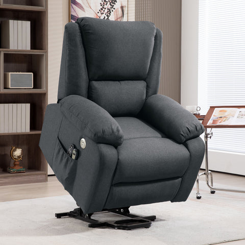 Rootz Upheaval Electrically Massage Chair - Recliner - Heated Armchair - USB Charging - 87 x 92 x 105 cm - Grey