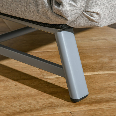 Rootz Convertible Sleep Sofa Chair - Armchair - Lying Chair - Maximum Comfort - Grey - 73x60x81cm, 190x58x26.5cm