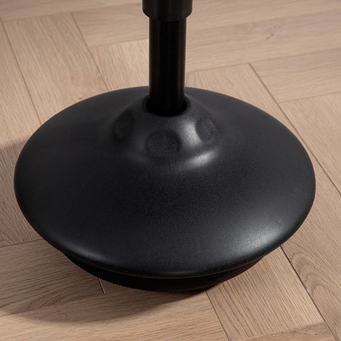Rootz Ergonomic Standing Swivel Stool - Height Adjustable Chair - Office Seating - 360° Rotation - 36 x 36 x 70-90 cm - Black