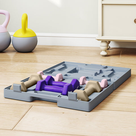 Rootz 6 Set Dumbbells - Steel Dumbbell Set - Weights Set - Hexagonal Shape - Non-Rolling - (1kg, 2kg, 3kg) - 13cmx6cmx6cm, 16cmx7.5cmx7.5cm, 18cmx8cmx8cm