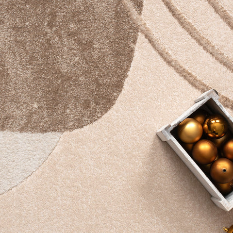 Geometric & Botanical Pattern Rug – Modern – Durable – Soft Short Pile