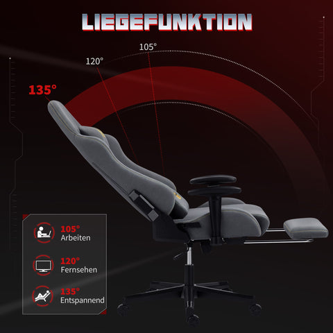 Rootz Rootonomic Gaming Chair - Ergonomic Desk Chair - Rolling Computer Chair - Lumbar Support - 72cm x 76cm x 124-132cm