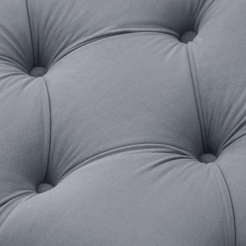 Rootz getufte bank - fluwelen look - gestoffeerde zitting - comfortabele zitting - hoge stabiliteit - 115 cm x 46 cm x 49 cm