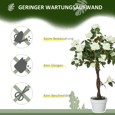 Rootz Artificial Tree - Artificial Plant - Cement Pot - Low Maintenance - 18cm x 90cm