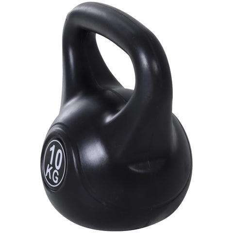 Rootz Kettlebell Dumbbell 10kg - Heavyweight Fitness Tool - Strength Training Equipment - Sand Filled - 25cm x 19cm x 28cm - Black