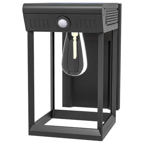 Rootz Garden Solar Light - Outdoor Light - Solar Lamp - Weather Resistant - Motion Sensor - 14cm x 24cm x 24cm - Black