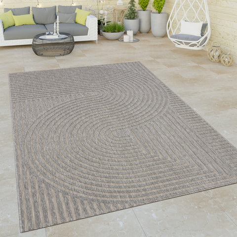 Indoor & Outdoor Rug – Durable, Weather-Resistant, Soft 3D Geometric Pattern