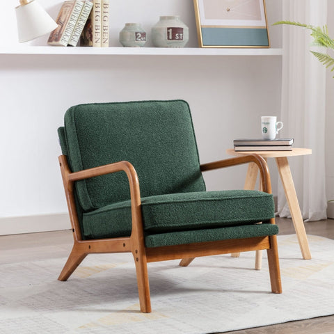 Rootz Emerald Armchair - Modern Chair - Comfy Seat - Unparalleled Comfort - 76cm x 65cm x 80cm