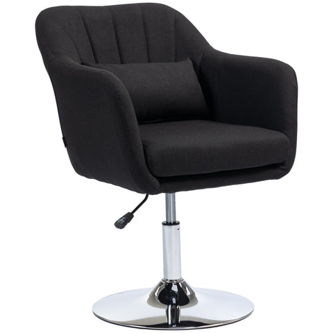 Rootz Swivel Office Chair - Height Adjustable - Rotating Armchair - Maximum Comfort - 60cm x 60cm x 79-91cm - Black