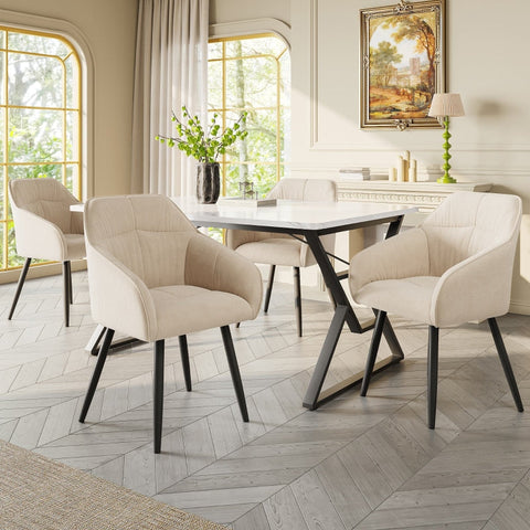 Rootz Modern Dining Table - Dinner Table - Kitchen Table - Durable & Spacious - 119L x 70W x 75H cm