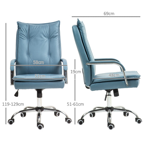 Rootz Adjustable Office Chair - Height Adjustable Office Chair - Ergonomic Chair - Lumbar Support - 58cm x 69cm x 119-129cm