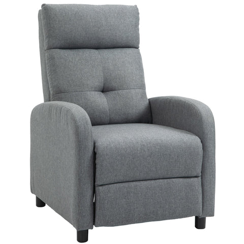 Rootz Relaxation Armchair - Recliner - Lounger - Pocket Spring Core - Supports Up to 150 kg - 67 x 87 x 98 cm - Grey