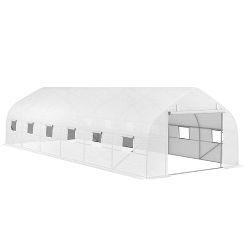 Rootz Large Tunnel Greenhouse - Garden Greenhouse - Plant Cultivation Shelter - Year-Round Growth - 800cm x 300cm x 200cm