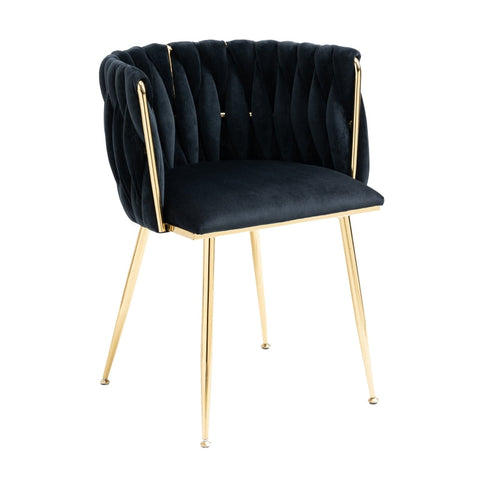 Rootz Velvet Dining Chair Set of 2 - Upholstered Chairs - Padded Seating - Maximum Comfort - 54cm x 52cm x 72cm