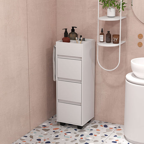Rootz Bathroom Storage Unit - Cabinet - Organizer - Tip-Proof Stability - 35cm x 30cm x 90cm