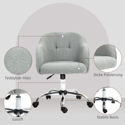 Rootz Ergonomic Home Office Chair - Desk Chair - Executive Seating - Supports Posture - 56cm x 61cm x 86cm - Grey