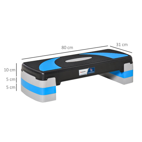 Rootz 3-Height Adjustable Stepper - Fitness Step - Exercise Stepper - Non-Slip Surface - 80cm x 31cm x 20cm