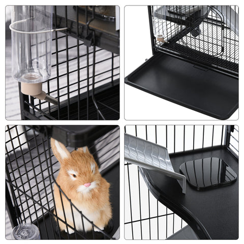 Rootz 3-Tier Rollable Small Animal Cage - Rodent Enclosure - Pet Home - Easy Access & Transport - 64 x 43.5 x 93cm