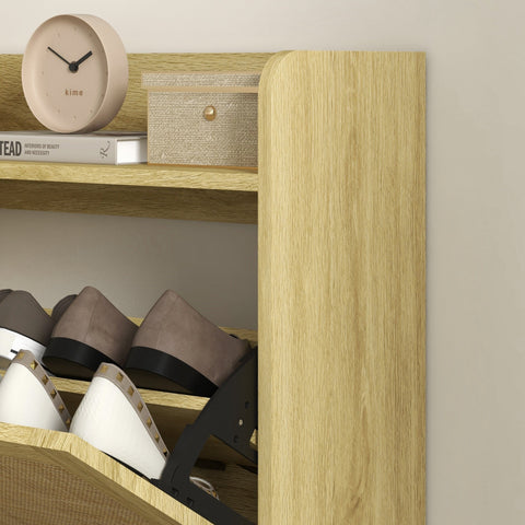 Rootz Shoe Cabinet - Shoe Storage - Footwear Organizer - Bohemian Design - Adjustable Shelves - 80L x 24.5W x 110H cm