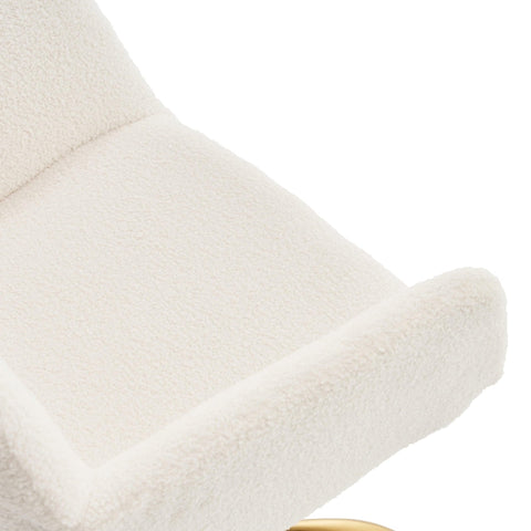 Rootz Swivel Leisure Chair - Enhanced Comfort Chair - Faux Fur Seat - Durable & Adjustable - 55.8cm x 55.1cm x 83.8cm