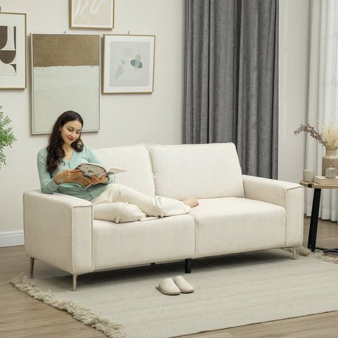 Rootz Modern 3-Seater Sofa - Soft Couch - Upholstered Sofa - Luxuriously Comfortable - 193cm x 77cm x 80cm