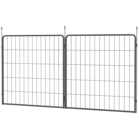 Rootz 2 Set Puppy Enclosure Expansion - Dog Fence Panels - Pet Playground - Robust Steel - Foldable Storage - 80cm x 80cm x 3cm
