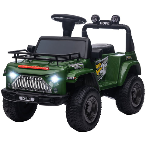 Rootz Electric 4x4 Children's Vehicle - Kids Ride-On Car - Mini SUV - Storage - 82cm x 48cm x 56cm - Ages 3-5, 3 km/h Speed, LED Headlights