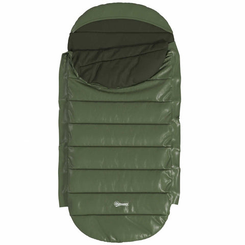 Rootz Waterproof Lightweight Lined Sleeping Bag - Insulated Sleeping Bag - Cold Weather Sleeping Bag - Stay Dry and Warm - Comfortable Night's Sleep - Retains Warmth at -20°C - 200L x 85W x 15H cm - Dark Green