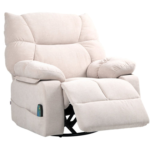 Rootz Massage Chair - TV Armchair - Recliner Chair - Luxury Fabric - Heat Function - 98cm x 90cm x 98cm