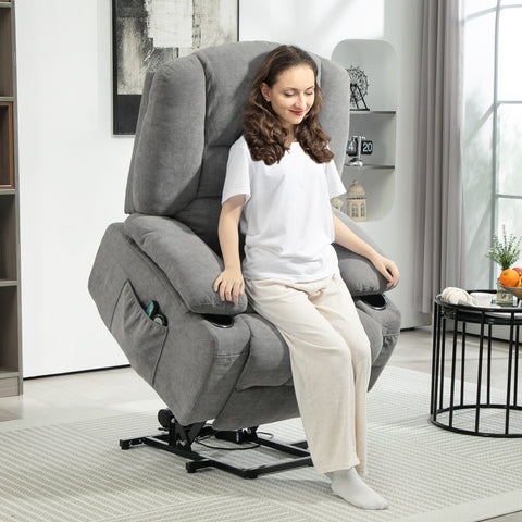Rootz Electric Relax Chair - Massage Chair - Stand-Up Aid - Heat Functions - 97cm x 90cm x 102cm - Offers Comfort & Mobility