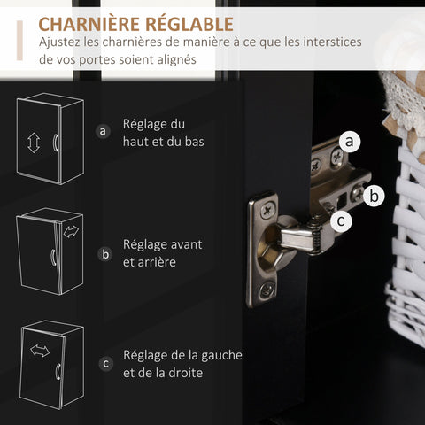 Rootz Kitchen Buffet - Kitchen Showcase - Display Case - Large Storage Space - Black & Brown- 80cm x 37cm x 183cm - Contemporary Design