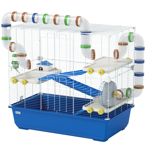 Rootz 4 Level Hamster Cage - Small Animal Habitat - Pet Enclosure - Entertaining Tube System - 78cm x 45cm x 73cm