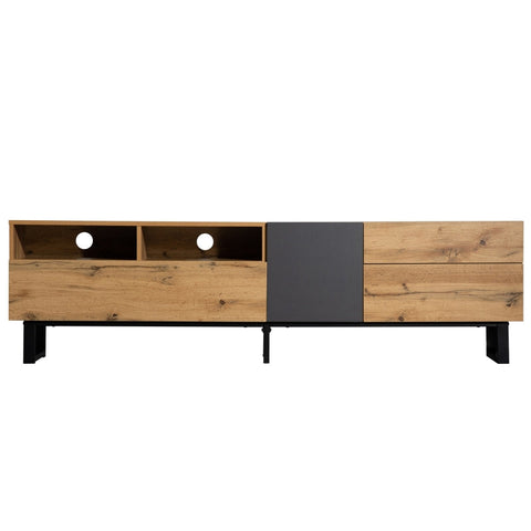 Rootz TV Cabinet - Media Console - Entertainment Unit - High Gloss Finish - 180cm x 38cm x 50cm