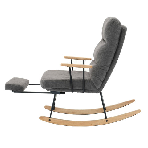 Rootz Ergonomic Rocking Chair - Recliner - Rocking Armchair - Gravity Adjustment - 58L x 102W x 100H cm
