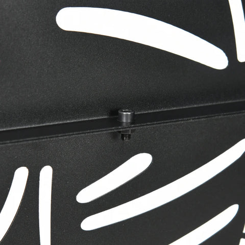 Rootz Weatherproof Steel Privacy Screen - Expansion Screws - Metal Outdoor Divider - Privacy Panel for Garden - Patio Pool Hot Tub - Black - 122cm x 45cm x 198cm