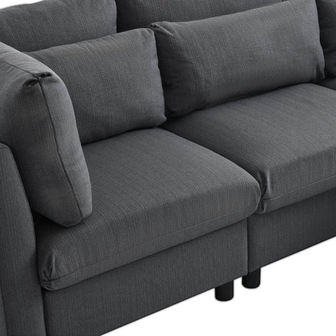 Rootz Modern 3 Seat Corner Sofa - Comfortable Couch - Ergonomic Sofa - Back Support - 220L x 157P x 81H cm