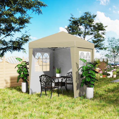 Rootz Garden Pavilion Pop-Up Tent - Foldable Gazebo - UV Protection Shelter - 202cm x 202cm x 261cm
