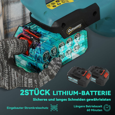 Rootz Elektro Hedge Trimmer - Electric Hedge Cutter - Battery-Powered Hedge Shears - Wireless Efficiency - 51cm Cutting Length - 86L x 17B x 17H cm