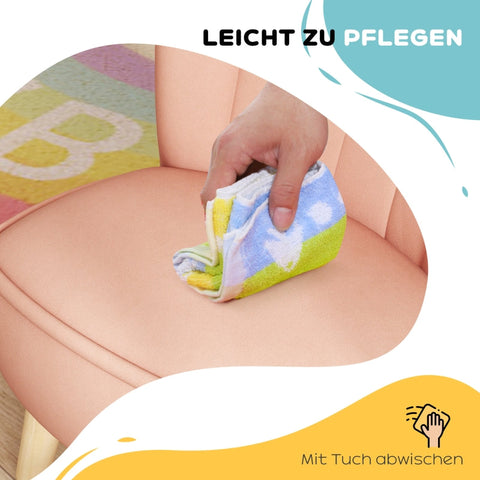 Rootz Kids Armchair - Pink Velvet - Wood Frame - Easy Clean - Portable - 44cm x 45cm x 56.5cm - Ideal for Ages 3-7 - Assembly Required