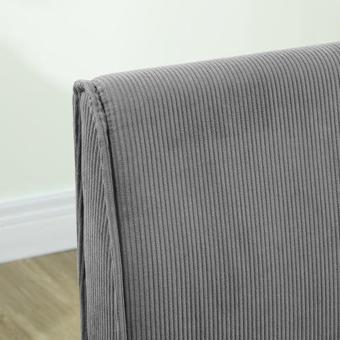 Rootz Two Seater Corduroy Sofa - Loveseat - Couch - Comfortable Padding - 110cm x 62cm x 85cm