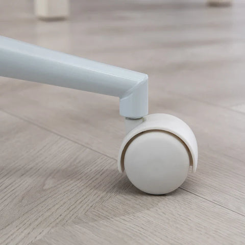 Rootz Office Chair - Desk Chair - Height Adjustable - Teddy Fur - Teddy Fleece - 100% Polyester - Steel - White - 50 Cm X 56 Cm X 90 Cm